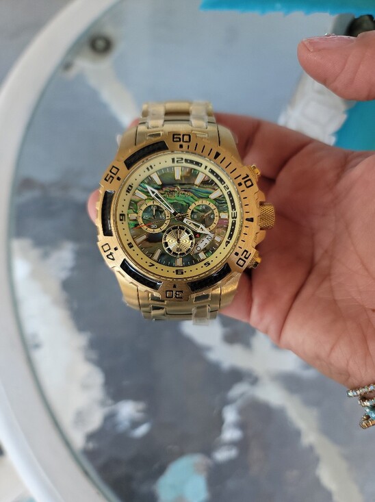 Invicta Other - Gold Men's InvictaChronograph Watch with Iridescent Dial